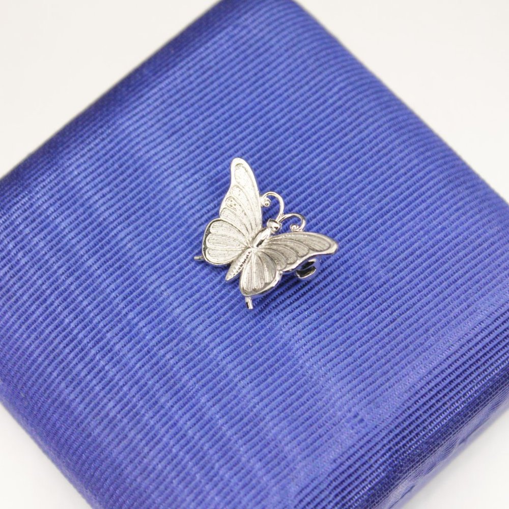 Vintage Sterling Silver 925 Signed Beau Butterfly Brooch Pin Spring Summer